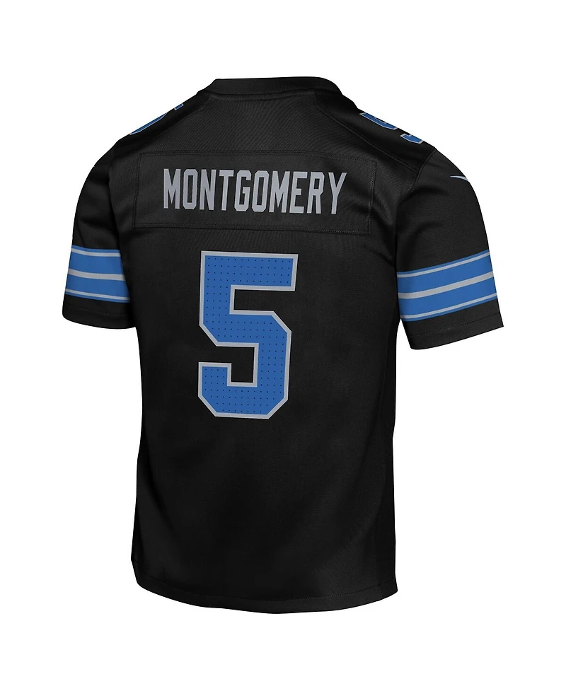 Nike Big Boys and Girls David Montgomery Black Detroit Lions Alternate Player Game Jersey