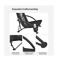 Slickblue Compact Folding Beach Chair – Lightweight, Portable & Comfortable Seating for Outdoor Relaxation