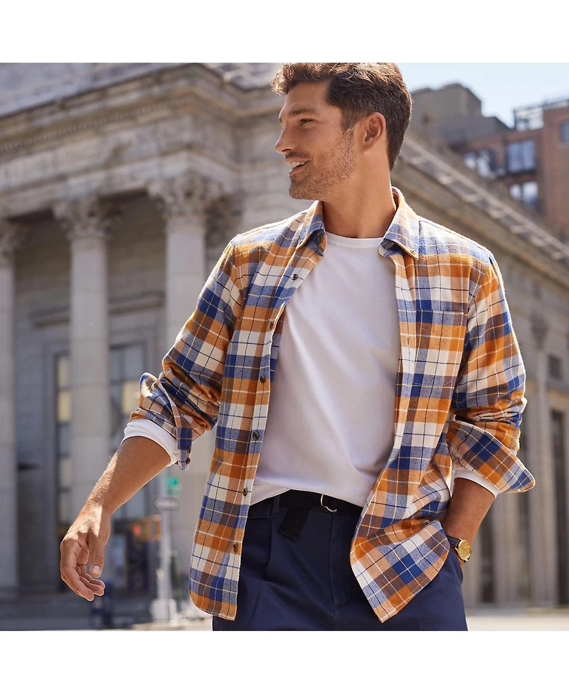 Lands' End Big & Tall Long Sleeve Cotton Supima Tee