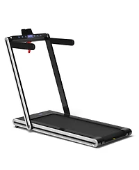 Skonyon 2-in-1 Folding Treadmill with Dual Led Display-Silver