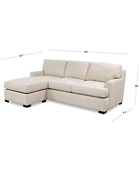 Closeout! Kaelie 2-Pc. Reversible Sofa Chaise