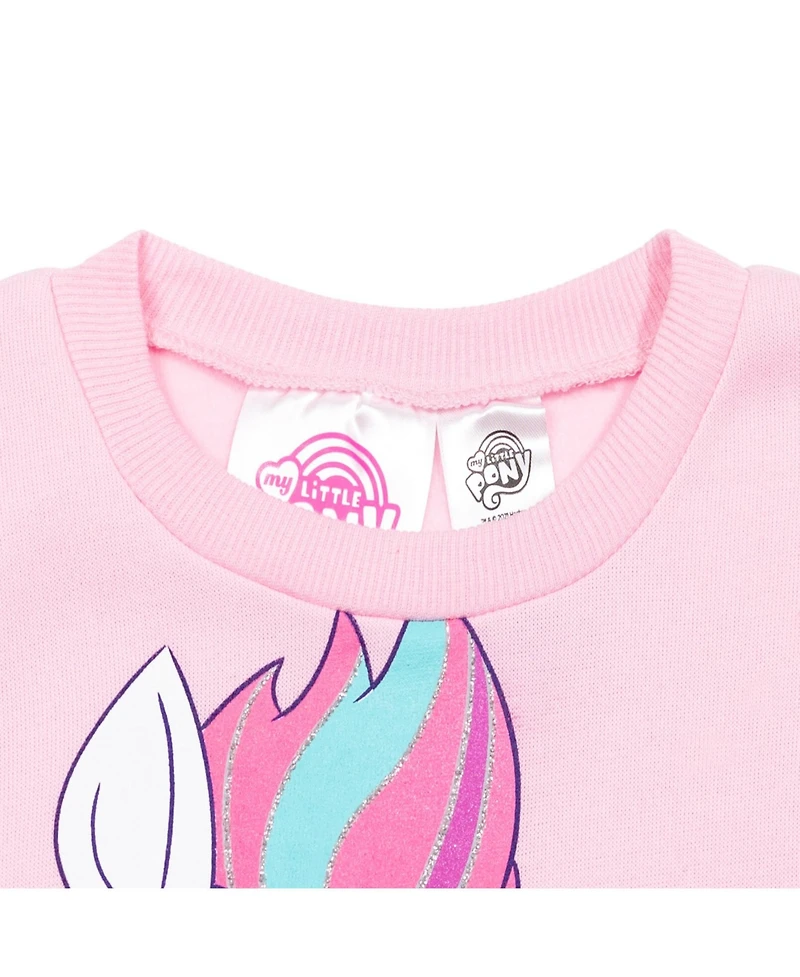 My Little Pony Toddler Girls Sunny Pipp Zipp Fleece Pullover Sweatshirt Legging Set Toddler|Child