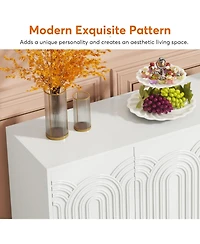 Tribesigns Sideboard Buffet Cabinet with Storage, 59" Modern Kitchen Storage Cabinet with 4 Doors & Shelves, Accent Console Television Table for Livin