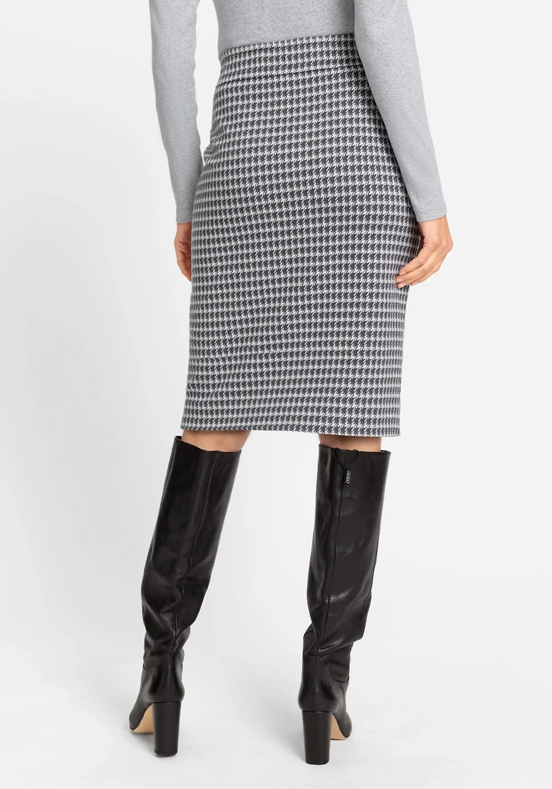 Olsen Women's Houndstooth Pull-On Skirt