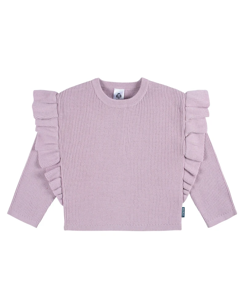 Gerber Toddler Girls Ruffled Sweater and Pant Knit Set
