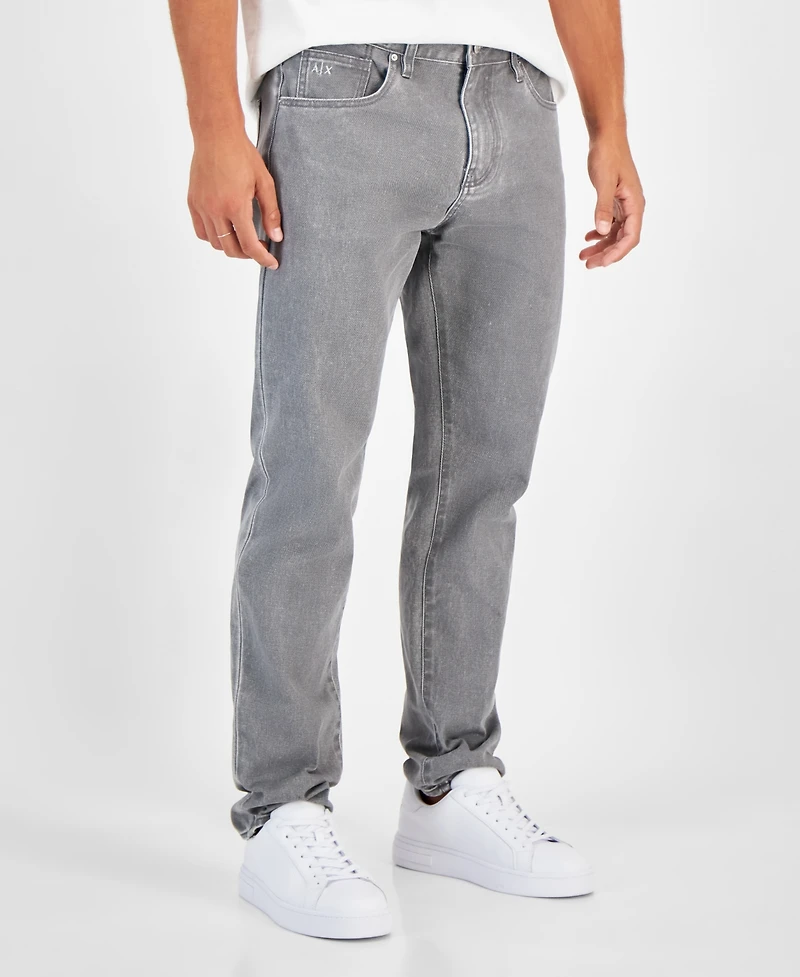 A|X Armani Exchange Men's Slim Fit Light Wash Stretch Jeans