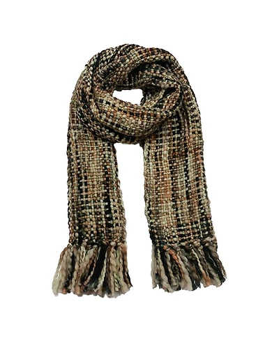 Feelgoodz Artisan Woven Stella 100% Recycled Acrylic Multi Colored Winter Scarf