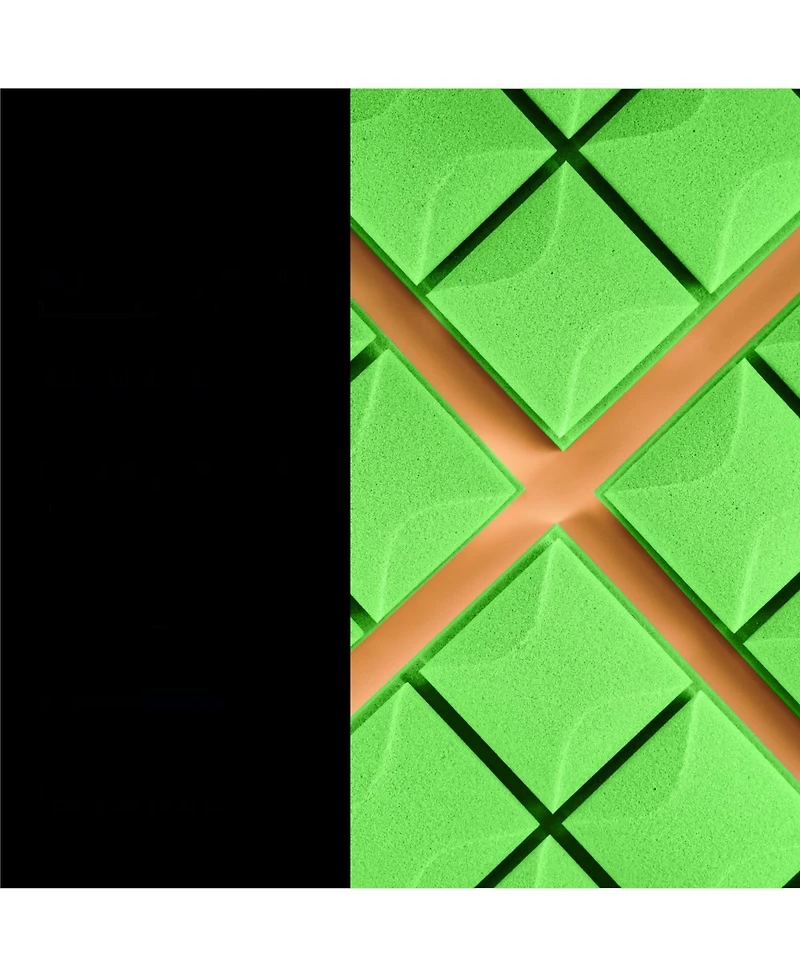 Fstop Labs 12"x12"x2” Mini Mushroom Acoustic Foam Panels, Soundproof Padding - 12 Pack