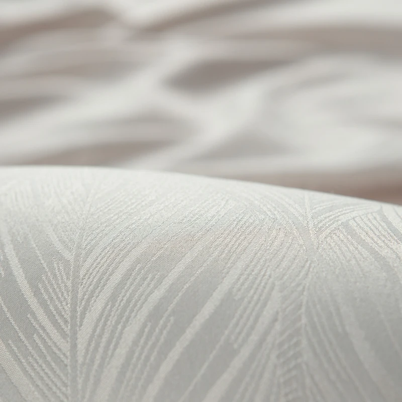 Chanasya Premium 2-Panel Classy Embossed Leaf Textured Curtains - Back Tab
