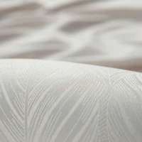 Chanasya Premium 2-Panel Classy Embossed Leaf Textured Curtains - Back Tab