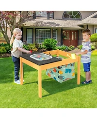 3-in-1 Kids Activity Table with Foldable Water Bin Large Capacity Storage Bag