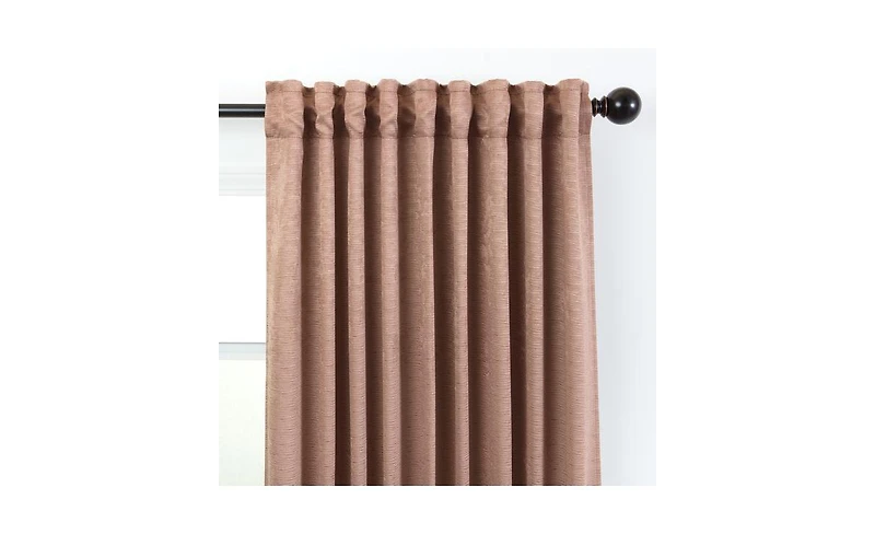 Chanasya Premium 2-Panel Embossed Leaf Textured Curtains - Back Tab, Ring Tab for Windows Living Room Bedroom