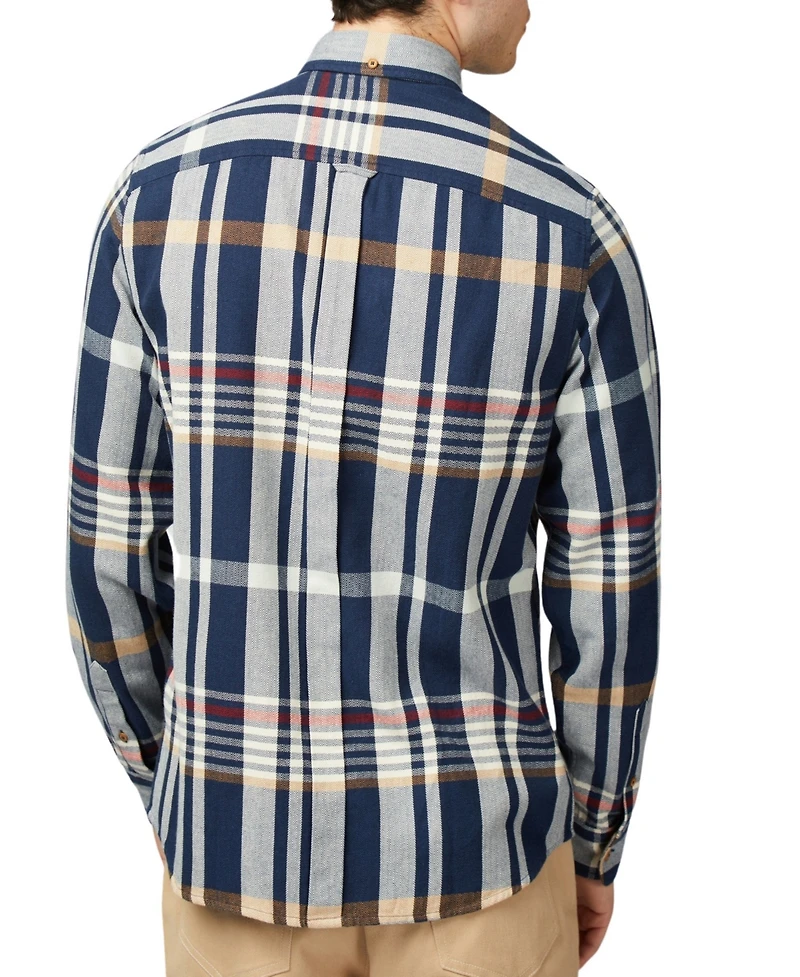 Ben Sherman Men's Regular-Fit Herringbone Check Button-Down Shirt