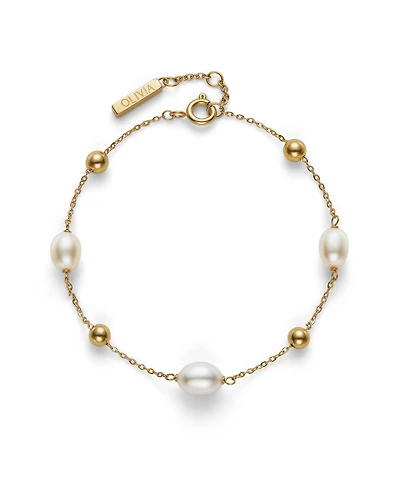 Olivia Burton by the Sea Cultivated Pearl Gold-Plated Bracelet
