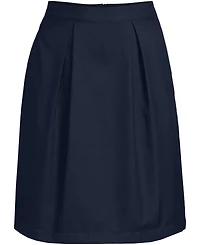 Lands' End Women's School Uniform Solid Pleated Skort Top of Knee