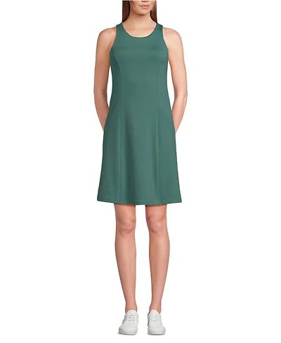 Lands' End Women's High Impact Crew Neck Active Dress