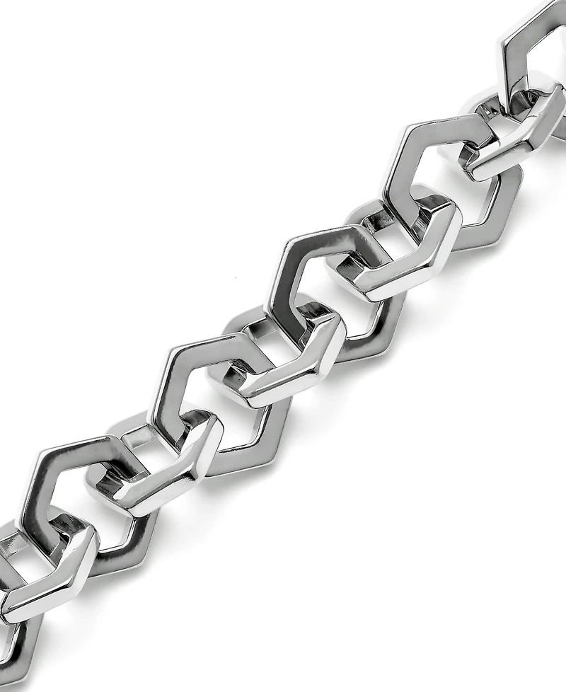 Olivia Burton Women's Honeycomb Silver Tone Link Bracelet