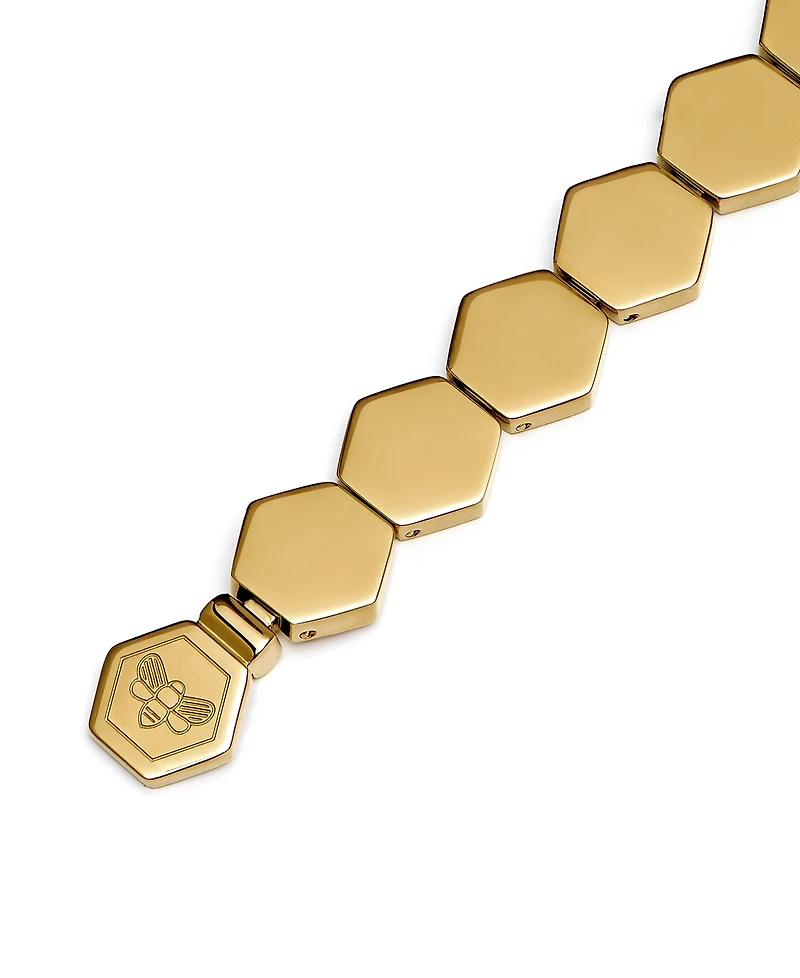 Olivia Burton Women's Honeycomb Gold-Plated Cuff Bracelet