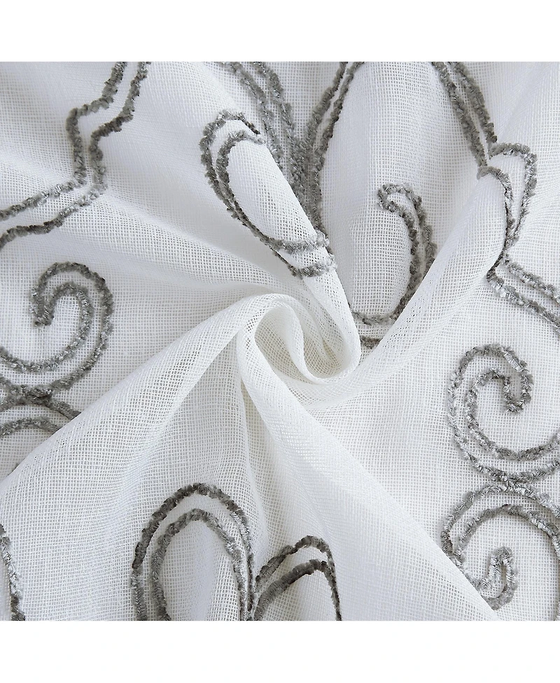 Dainty Home Lea Linen Look 76" W x 96" L Grommet Window Panel Set