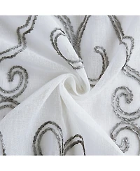 Dainty Home Lea Linen Look 76" W x 96" L Grommet Window Panel Set