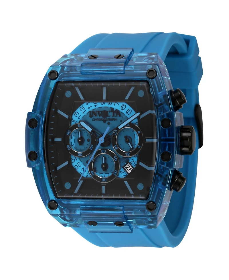 Invicta Men's 44354 S1 Rally Quartz Chronograph Black, Blue Dial Watch