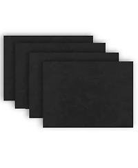 Dainty Home Sorento Faux Leather Look Outdoor Dining Set Textured 2 Pattern Reversible 12" x 18" Rectangular Placemats of 4