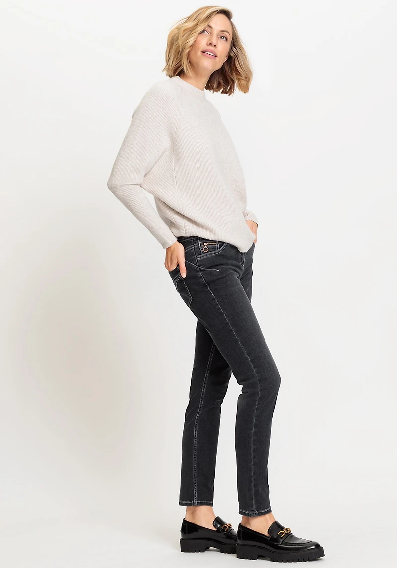 Olsen Women's Dana Fit Slim Leg Dark Washed Jeans