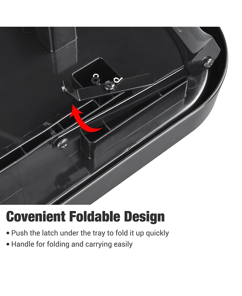 Yescom 2 Packs Salon Folding Rolling Tray Beauty Station Trolley Storage Cart Barber