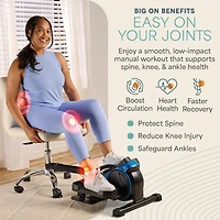 LifePro Under Desk Elliptical - Under Desk Bike Pedal Exerciser - Perfect Desk Exercise Equipment - for Seniors Adults and Teens