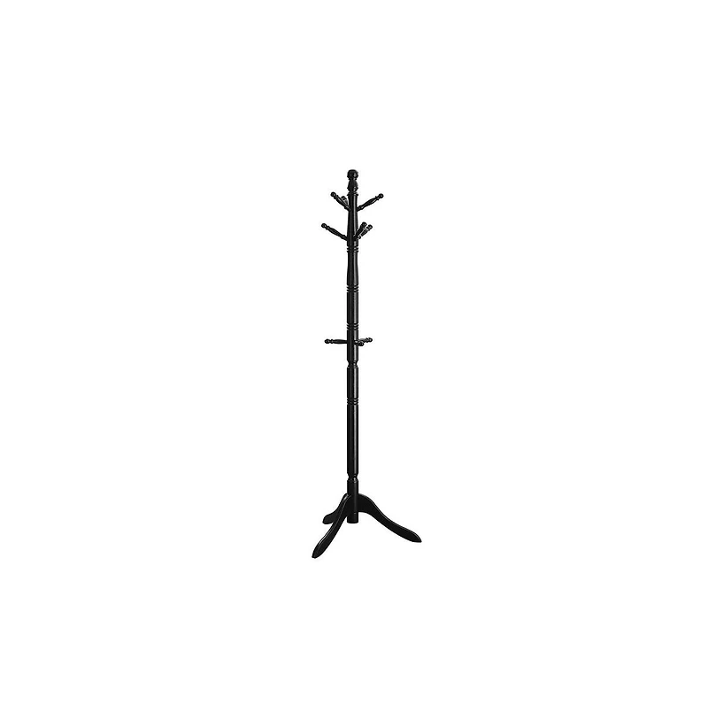 Slickblue Coat Rack With 10 Hooks, Rubber Wood Tree Free Standing, For Clothes, Hats, Handbags, Umbrella