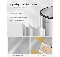 Slickblue Garbage Can with Wing Lids for Easy Access and Convenient Waste Management