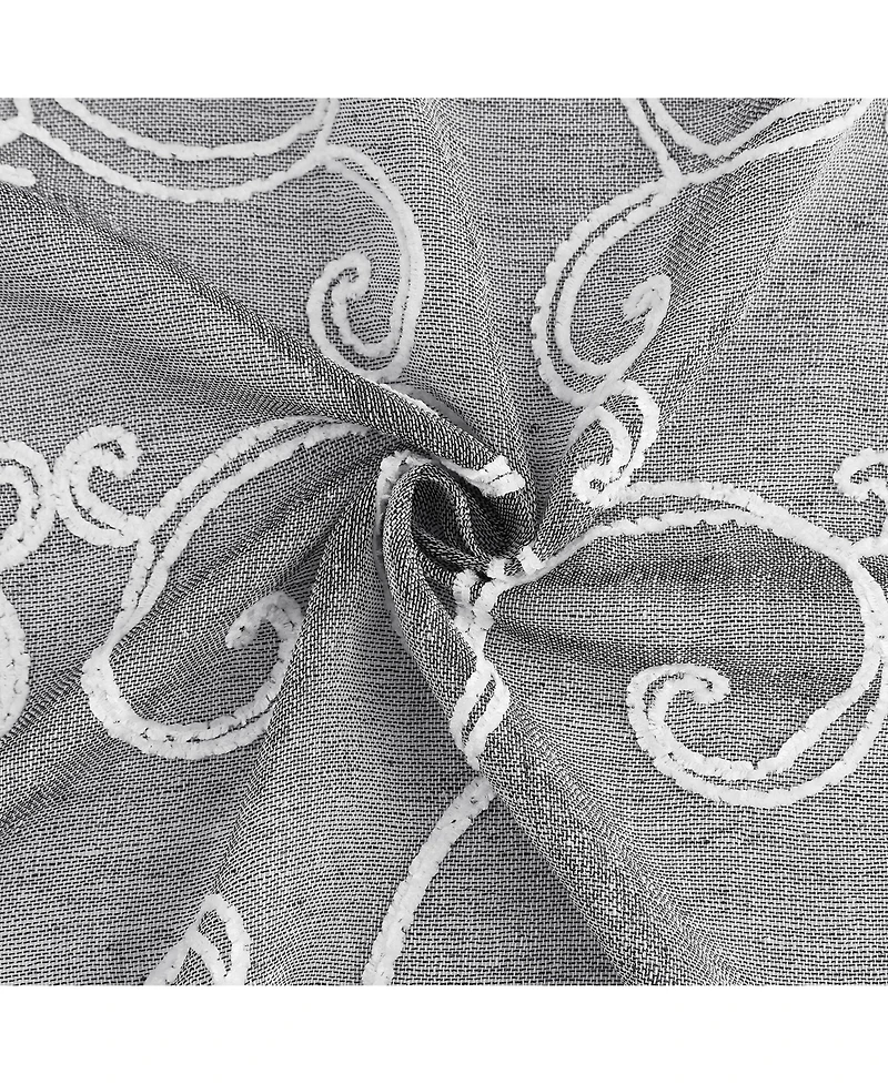 Dainty Home Sophia Linen Look 76" W x 84" L Grommet Window Panel Set