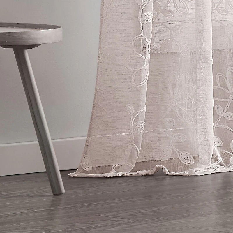 Dainty Home Rita Linen Look 76" W x 84" L Grommet Window Panel Set
