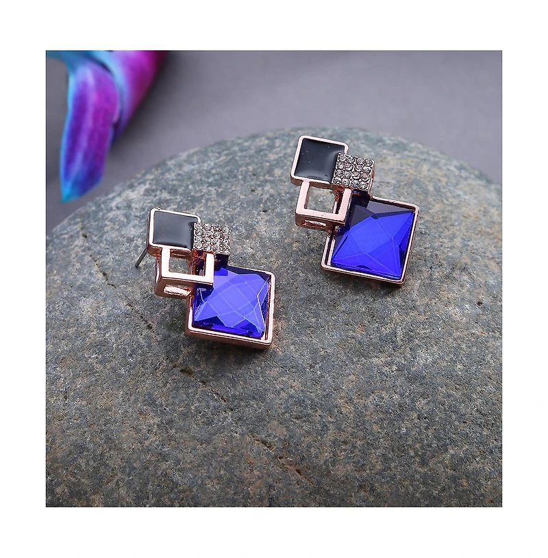 Sohi Women's Geometric Stud Earrings