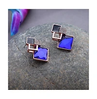 Sohi Women's Geometric Stud Earrings