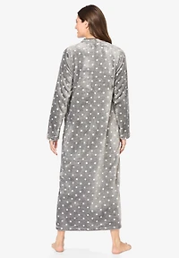 Dreams & Co. Women's Plus Plush Zip-Front Robe