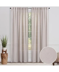 Chanasya Premium 2-Panel Soft Textured Semi Sheer Curtains for Window Living Room Bedroom Kitchen Office