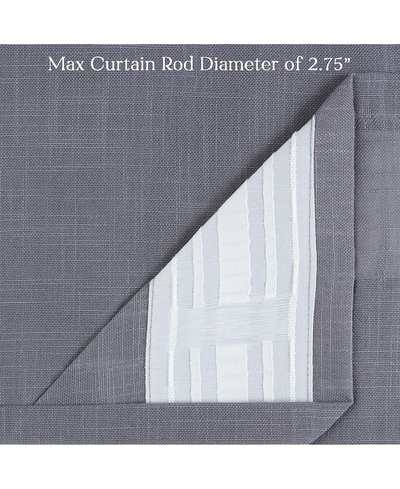 Chanasya Premium 2-Panel Soft Textured Semi Sheer Curtains for Window Living Room Bedroom Kitchen Office