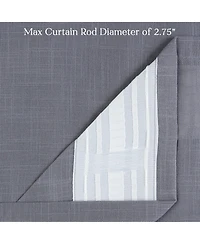 Chanasya Premium 2-Panel Soft Textured Semi Sheer Curtains for Window Living Room Bedroom Kitchen Office