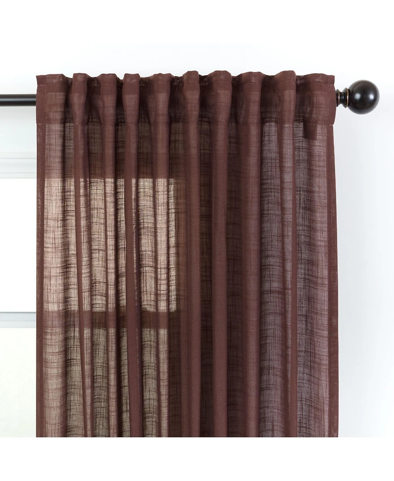 Chanasya Premium 2-Panel Soft Textured Semi Sheer Curtains for Window Living Room Bedroom Kitchen Office
