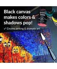 Hippie Crafter 20 Pk Black Canvas Boards 8x10