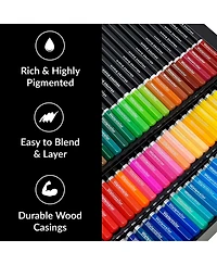 Hippie Crafter 72 Watercolor Pencils Set