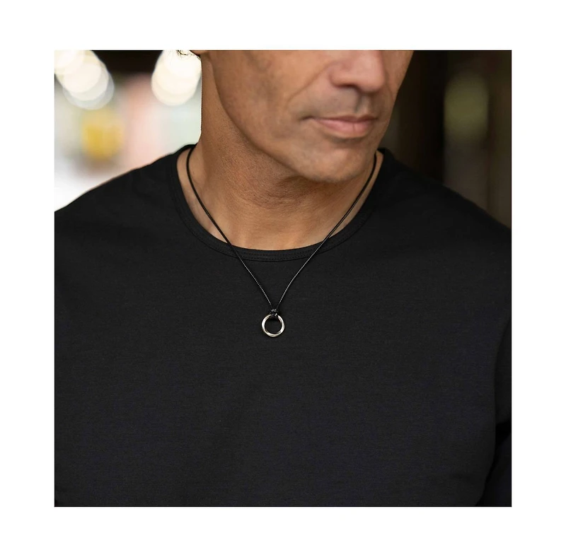 Vincero Men's Kairos Opportunity Pendant in Sterling Silver on Wax Cord