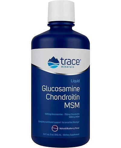 Trace Minerals Glucosamine/Chondroitin/Msm - Liquid Supplement Aids Body Mineral Health - Support for Bone Strength & Joint Health