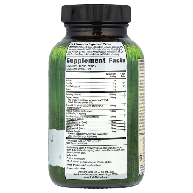 Irwin Naturals Aloe & Triphala Active-Cleanse and Probiotics