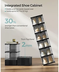 Slickblue Stackable Shoe Boxes for Efficient and Customizable Footwear Storage Solutions