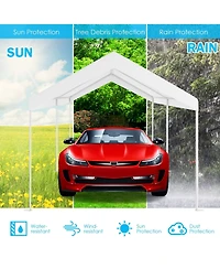 Skonyon 10 x 20 Feet Steel Frame Portable Car Canopy Shelter