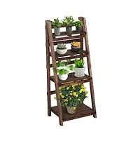 Yaheetech 4-Tier Foldable Wooden Flower Stand