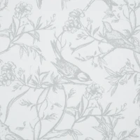 Chanasya Premium Vintage Style Birds Botanical Toile Printed King Bed Sheet Set - 1 Flat Fitted Pillowcase
