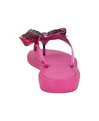 Guess Women's Tata Eva Sparkle Bow Flip Flop Sandals